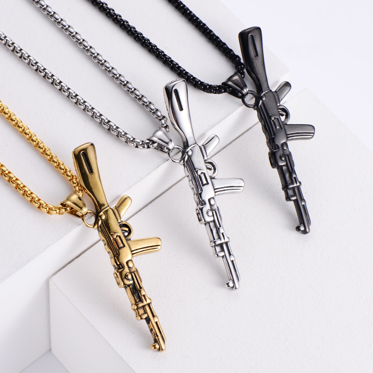 COLLAR CADENA ACERO INOXIDABLE ARMY - Imagen 6