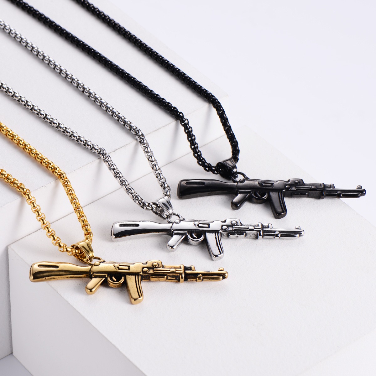 COLLAR CADENA ACERO INOXIDABLE ARMY - Imagen 7