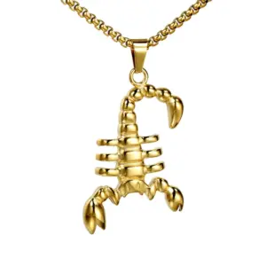 COLLAR CADENA ACERO INOXIDABLE CON DIJE DE ESCORPION