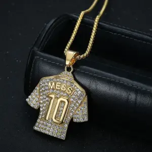 CADENA COLLAR DE ACERO TITANIO LIONEL MESSI
