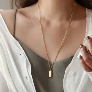 collar cadena de acero lingote