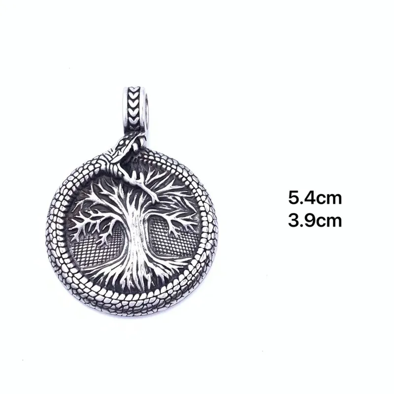 COLLAR CADENA DE ACERO INOXIDABLE CON DIJE ARBOL DE LA VIDA - Imagen 5