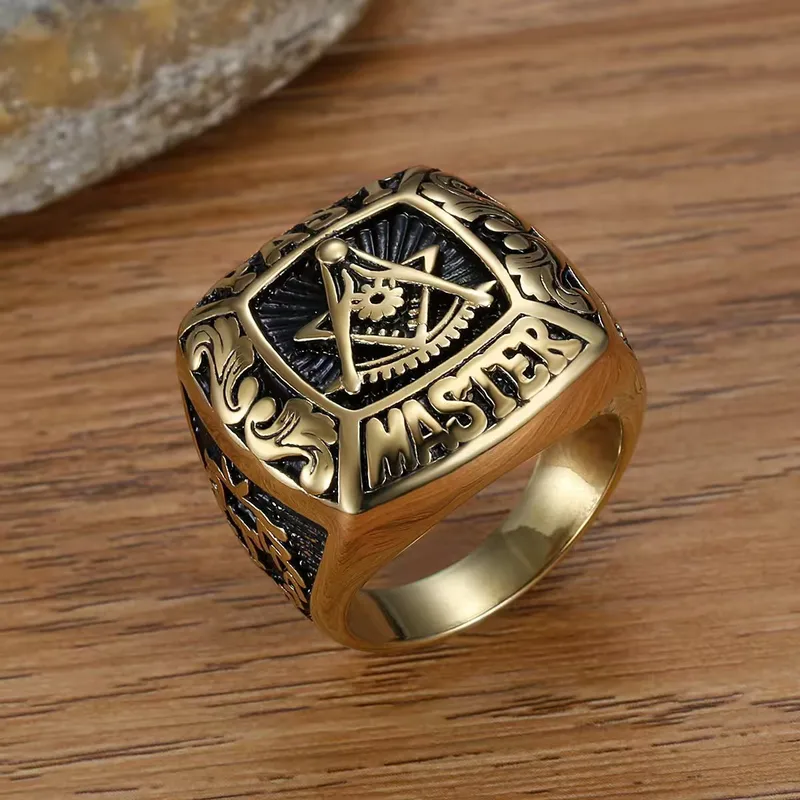 ANILLO DE ACERO TITANIO PAST MASTER MASÓN - Imagen 2