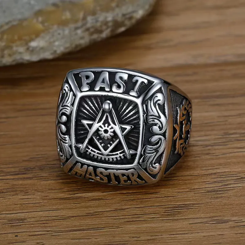 ANILLO DE ACERO TITANIO PAST MASTER MASÓN - Imagen 3