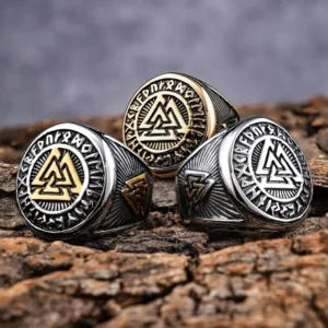 ANILLO DE ACERO TITANIO VIKINGO