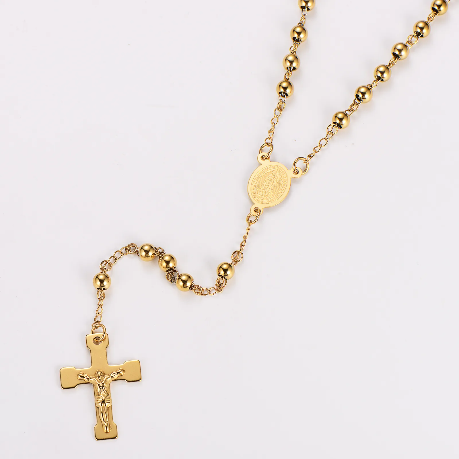 COLLAR CADENA ACERO INOXIDABLE ROSARIO - Imagen 6